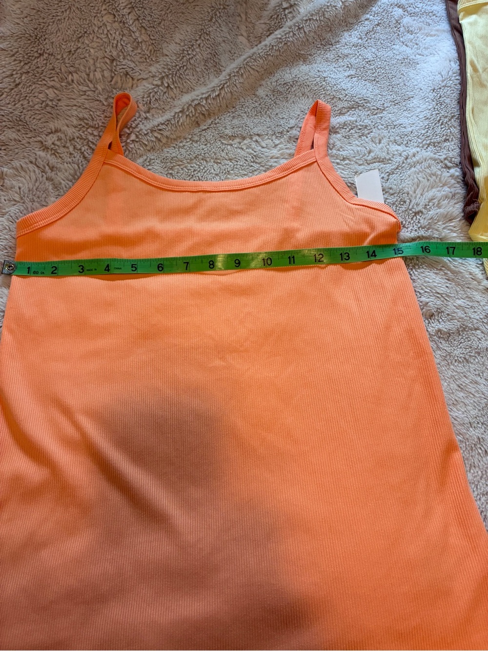 Woman’s 3-Pack Ribbed Cami Tank Tops - Brown, Yellow, Orange All size large - Picture 3 of 7